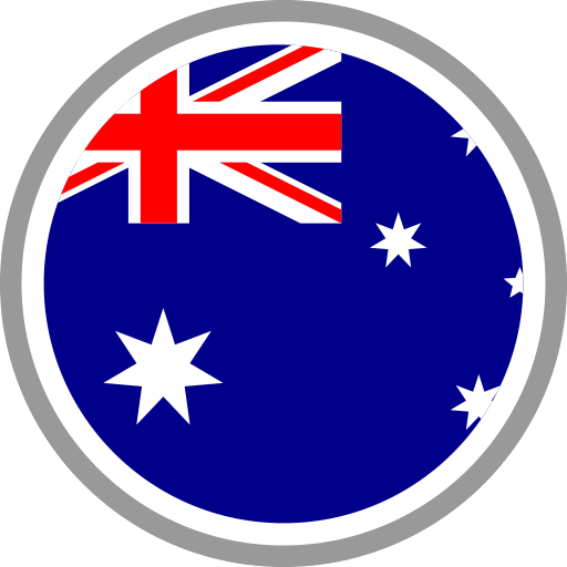 australia flag round circle icon